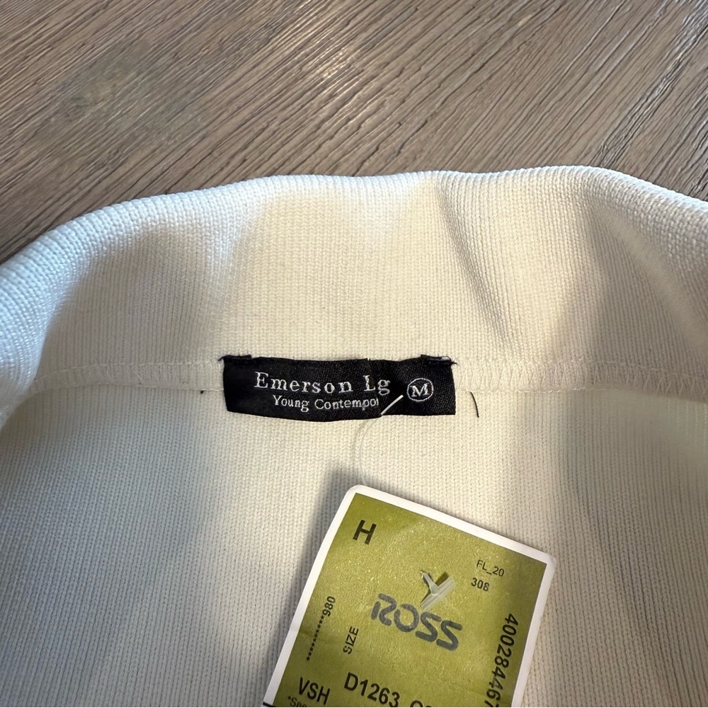 Emerson Lang Ivory Bubble Midi Skirt NWT Sz Medium Athleisure Modest Gorpcore - Picture 9 of 11